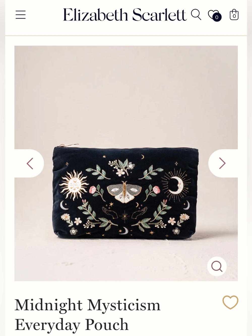 Elizabeth Scarlett Midnight Mysticism Everyday Pouch